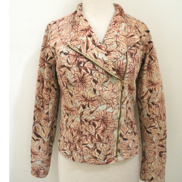 SEE BY CHLOE Floral print Moto jacket - Picture 1 of 6